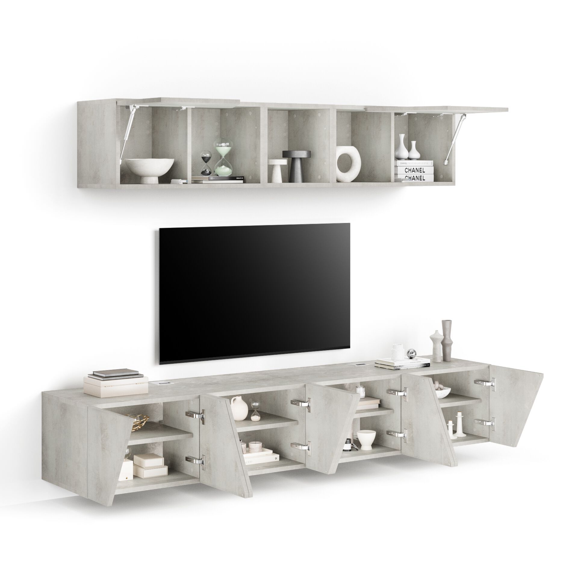 Модульная стена установила оборудованную стену в меламинированном Mobili Fiver EMMA ARCH-00091039 - Вид №43