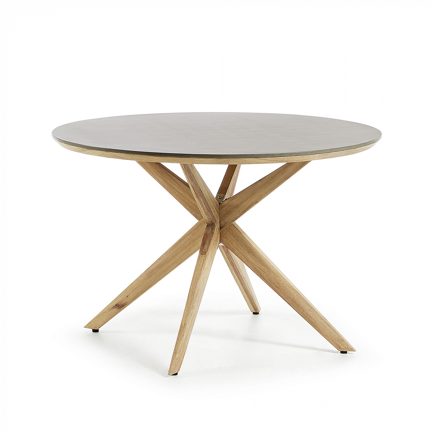 055404 Стол Glow Ø120 эвкалипт полицемент La Forma Juliette