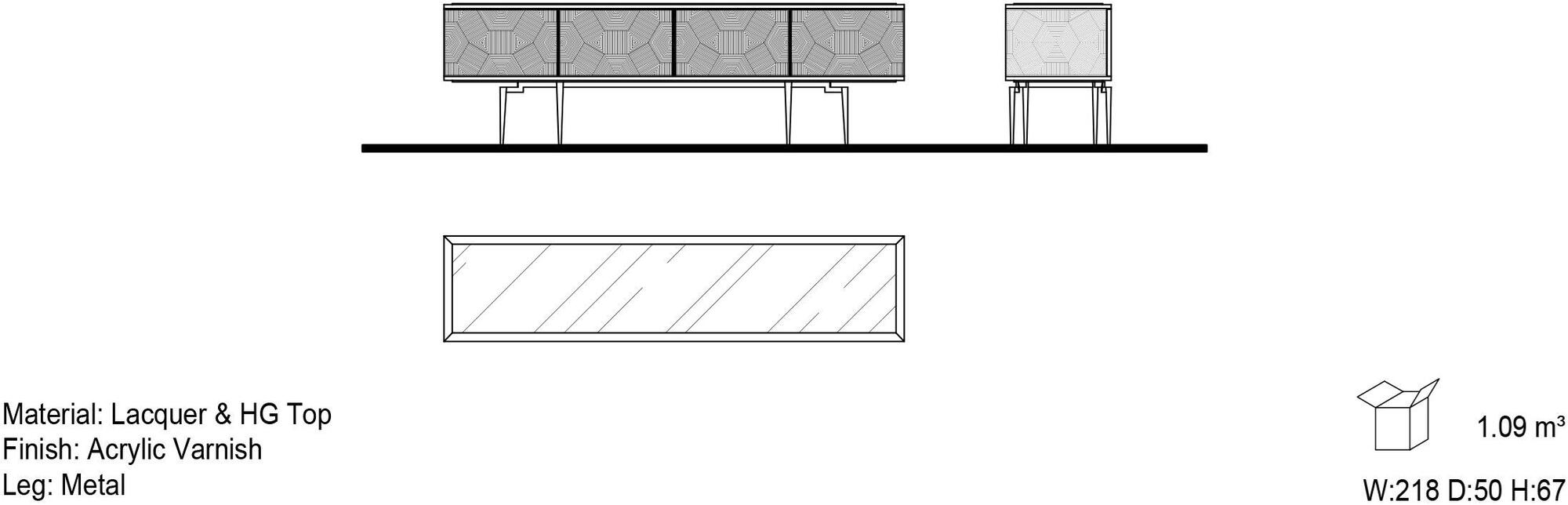 Mobi Деревянная тумба под ТВ с распашными дверцами Nikea sun-id-1358278 - Вид №3