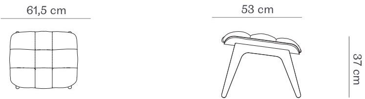 NORR11 Подставка для ног из дуба и кожи Mammoth sun-id-1354981 - Вид №2