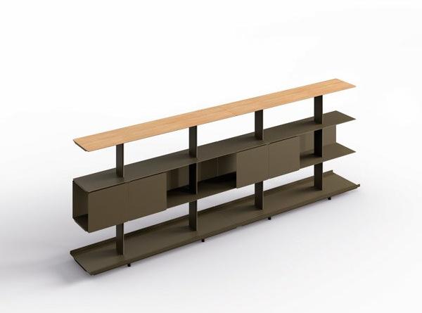 Systemtronic Самонесущий книжный шкаф открытого типа из экструдированного алюминия Wing sun-id-1513942 - Вид №3