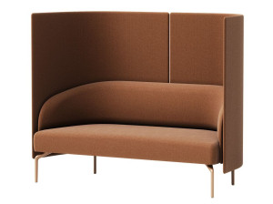 3-местный тканевый диван с высокой спинкой