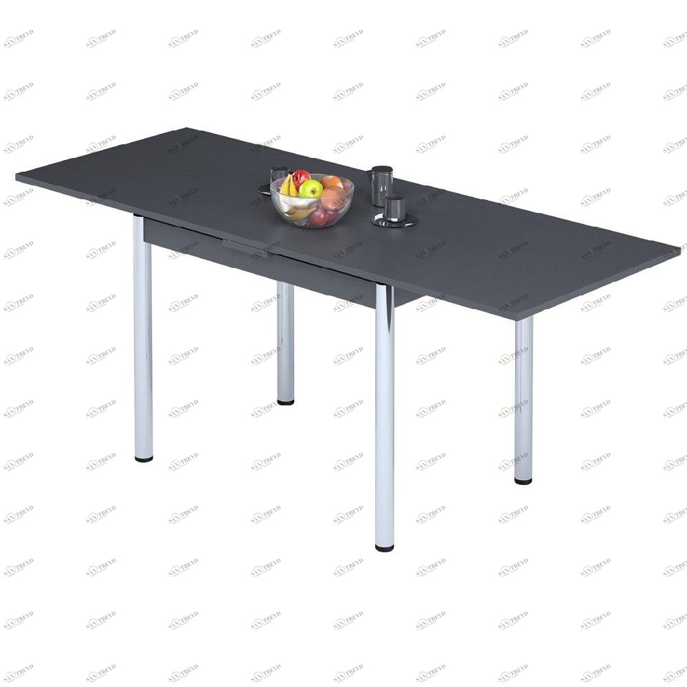 Обеденный стол раздвижной черный Leset "Марсель 2Р" IMPEX  00-3967190 Черный 