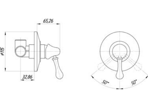 Смеситель MIGLIORE Maya ML.MAY-8930.BR для душа - бронза  - Вид №1