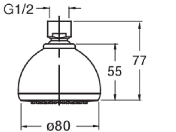 Круглая потолочная душевая головка ABS с системой защиты от накипи CRISTINA Rubinetterie душевые головки и рычаги-Shower &amp ARCH-00063977 - Вид №2