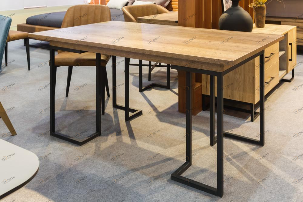 30451 Стол раскладной обеденный Loft 120 Дуб табак R-HOME 40036041h_Табак