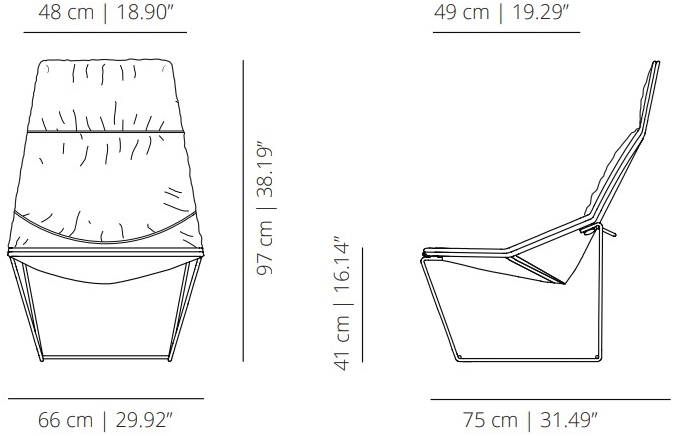 Viccarbe Дизайнерское кресло из стали Ace Acasoft - Вид №6