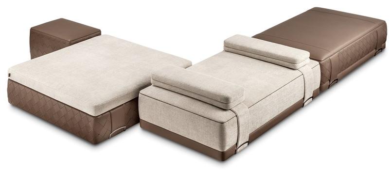 Poltrona Frau Квадратный пуф из ткани и кожи La collezione - mobili e complementi sun-id-1486823 - Вид №3