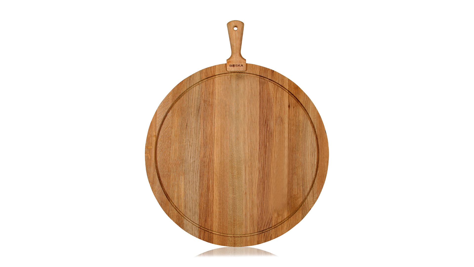 10599384 Boska Доска сервировочная для пиццы, сыра и закусок Boska "Друзья" круглая с ручкой, 70х56х5см, дуб Дерево  - Вид №1