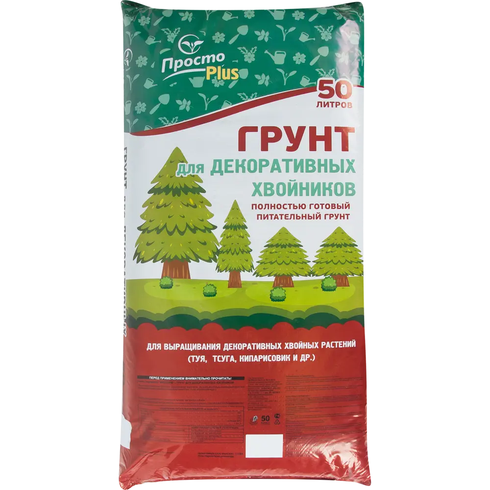 Грунт для декоративных хвойников ПростоPlus 50 л 82558491 STLM-2051696 Santreyd 
