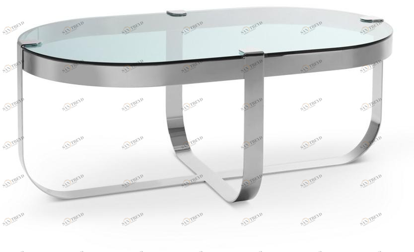 Saba Italia Овальный журнальный столик из железа и стекла sun-id-1435966