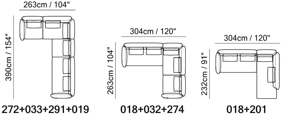 Секционный угловой диван из ткани Natuzzi Italia Mirai ARCH-00049072 - Вид №11