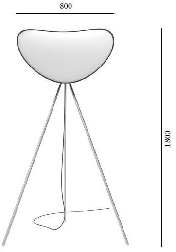 Hind Rabii Регулируемый светодиодный торшер из стекловолокна и металла sun-id-1462427 - Вид №3