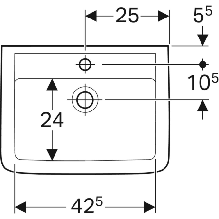 272150000 Раковина Geberit Renova Plan Geberit  - Вид №7