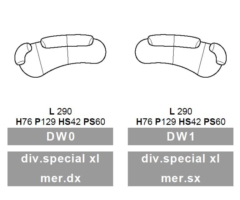 Изогнутый диван из ткани Calia Italia Superior ARCH-00097100 - Вид №2