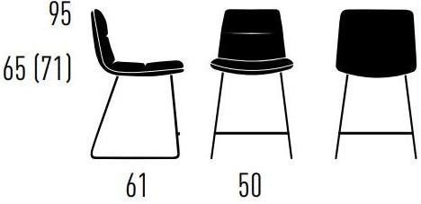 KFF Стул кухонный на санках с подставкой для ног Arva sun-id-1419767 - Вид №4