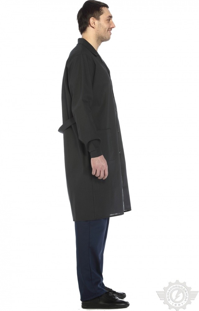 61706 Халат мужской темный  Одежда для обслуживающего персонала  размер 48-50/182-188 Спецодежда  - Вид №4