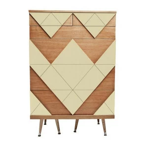 Комод с рисунком бежевый Big Woo WOODI  00-3965901 Бежевый