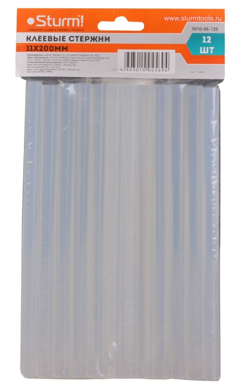 Стержни клеевые Sturm! 7010-05-12S белый 8114250 STDN-0029865