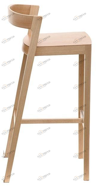 Bedont Высокий табурет из ясеня со спинкой Drive B54 802s