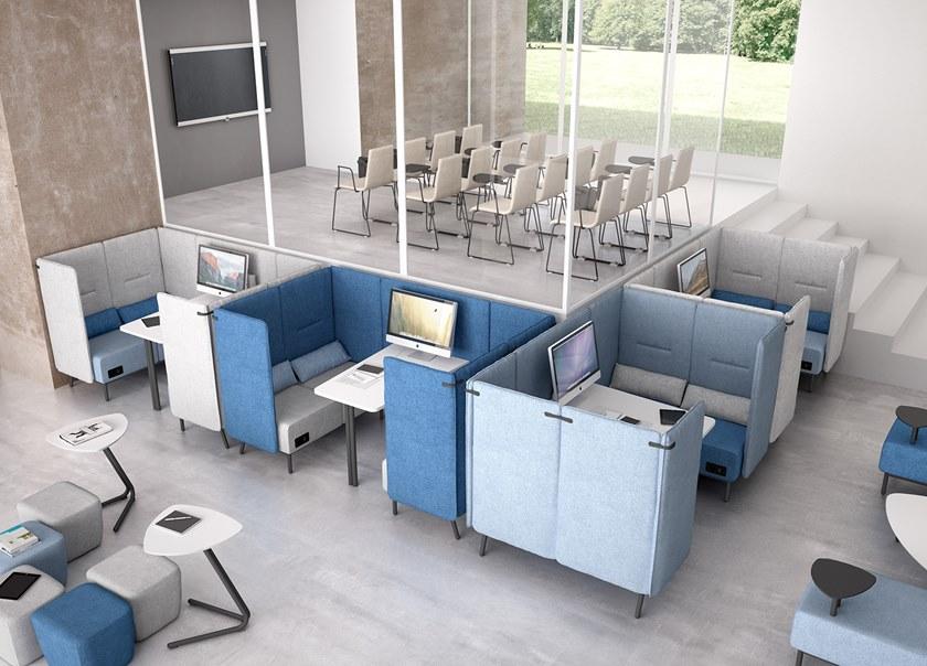 Leyform Огнестойкий офисный островок из ткани с разъемом USB Around Around lab  - Вид №4