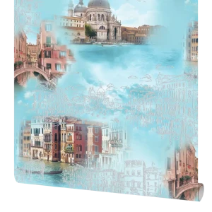 Обои виниловые WallDecor Венеция голубые 0.53 м 85000-62 82638293 STLM-2160354