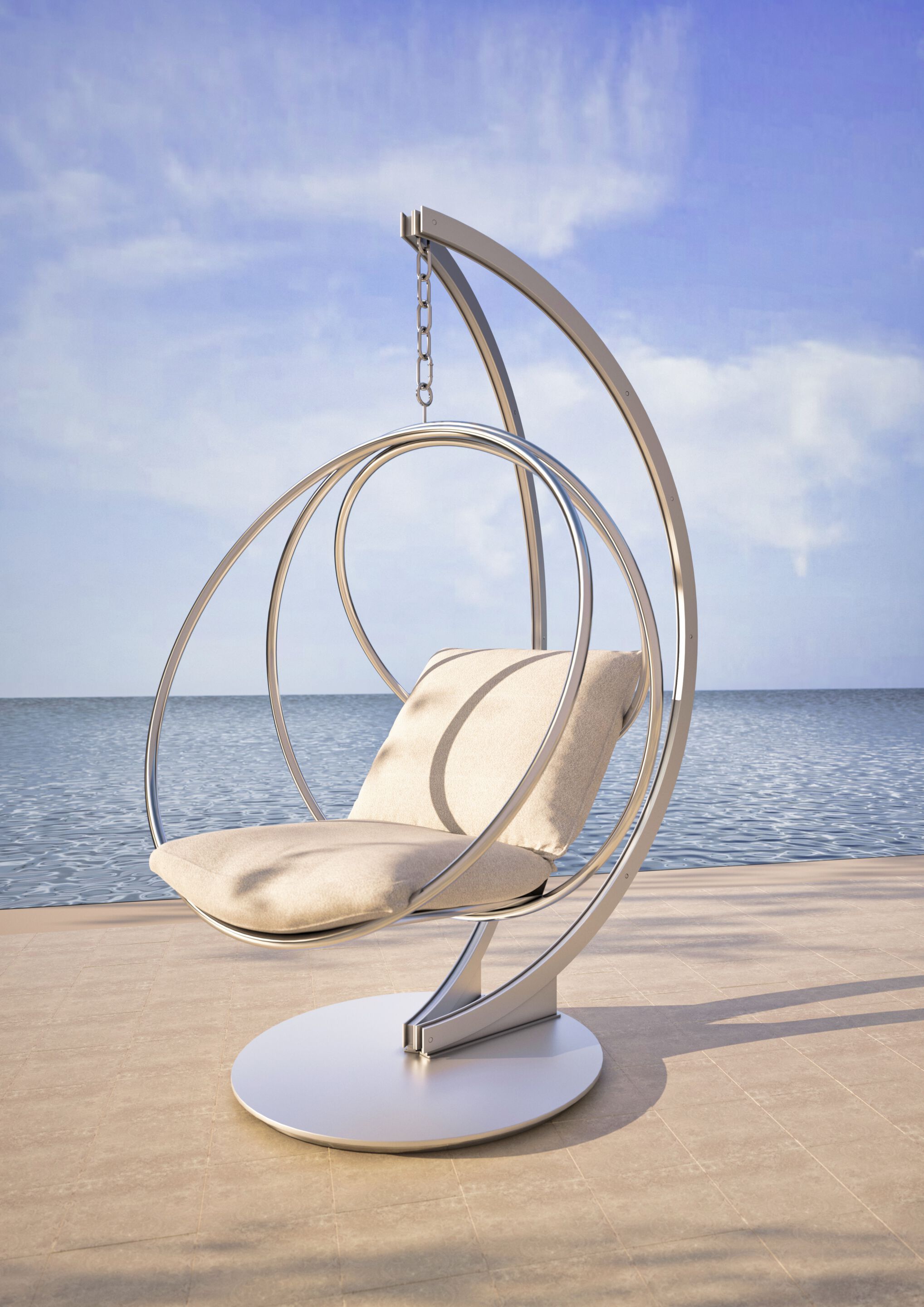 1 место из нержавеющей стали висит сиденье Galbiati Outdoor Alpemare Collection ARCH-00049027 - Вид №6