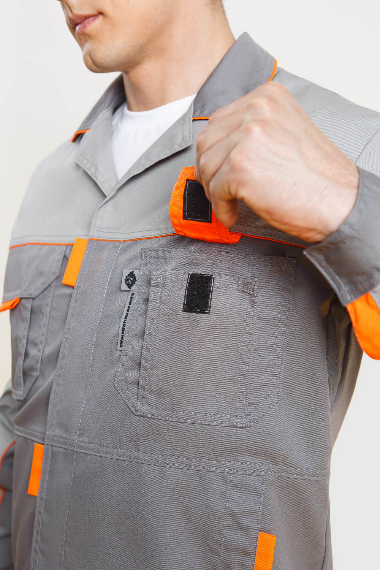 5040759 Костюм "Профессионал-2" темно-серый со светло-серым  Летняя спецодежда  размер 64-66/158-164  - Вид №11