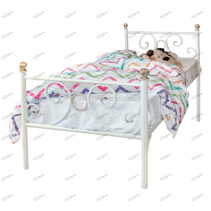 Кованая кровать детская 80х190 белая "Кэтти" FRANCESCO ROSSI КЭТТИ 134696 Белый 