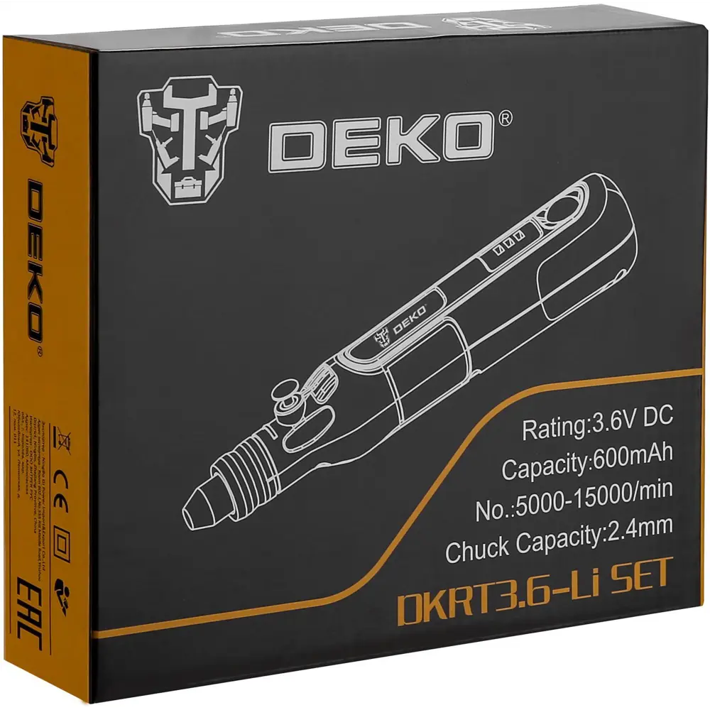 Аккумуляторный гравер DEKO DKRT3.6Li с эргономичной ручкой 88663660 STLM-1326029 - Вид №5