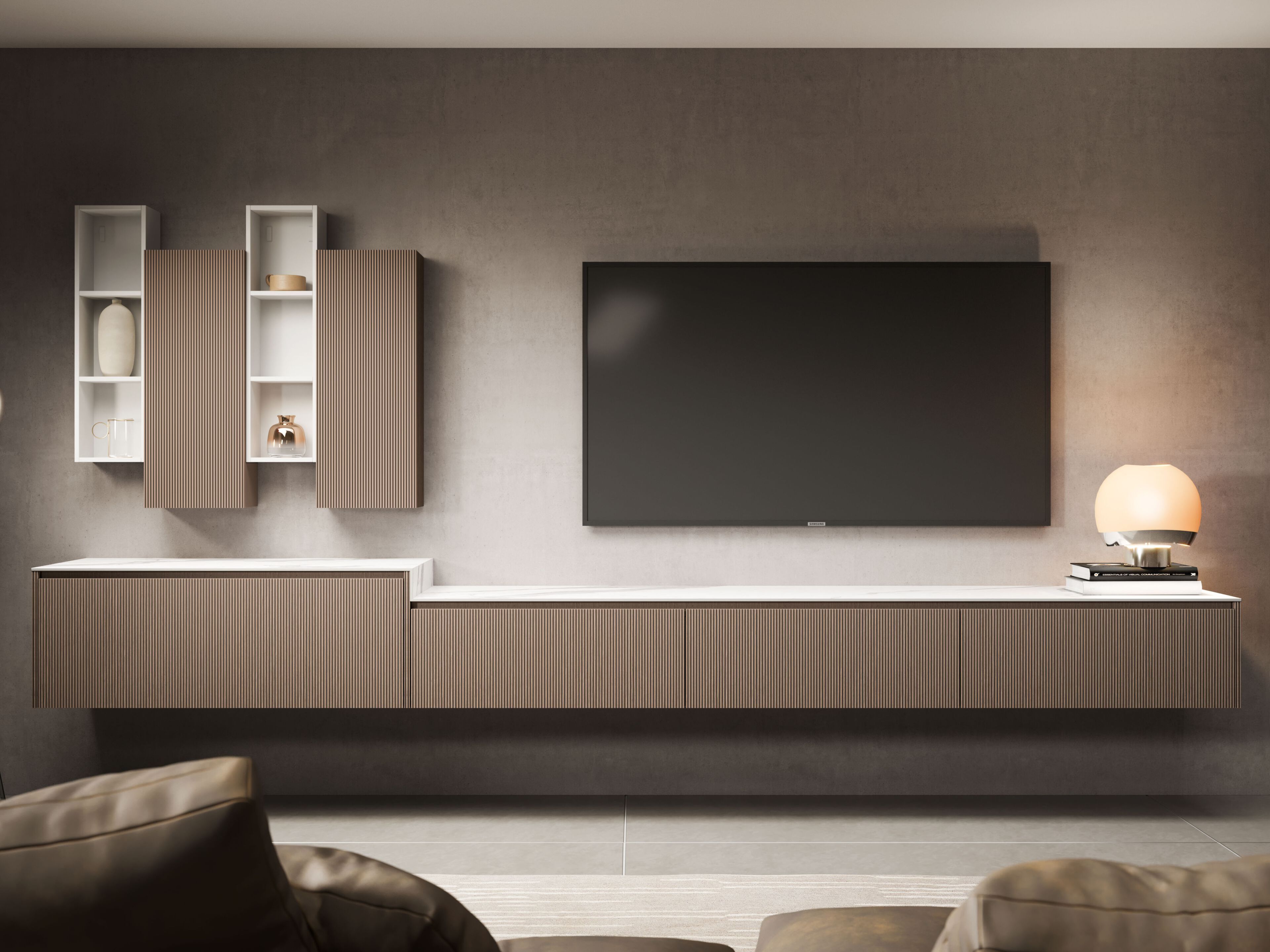 Секционная оборудованная стена Mobiltesino Millerighe Color ARCH-00072849