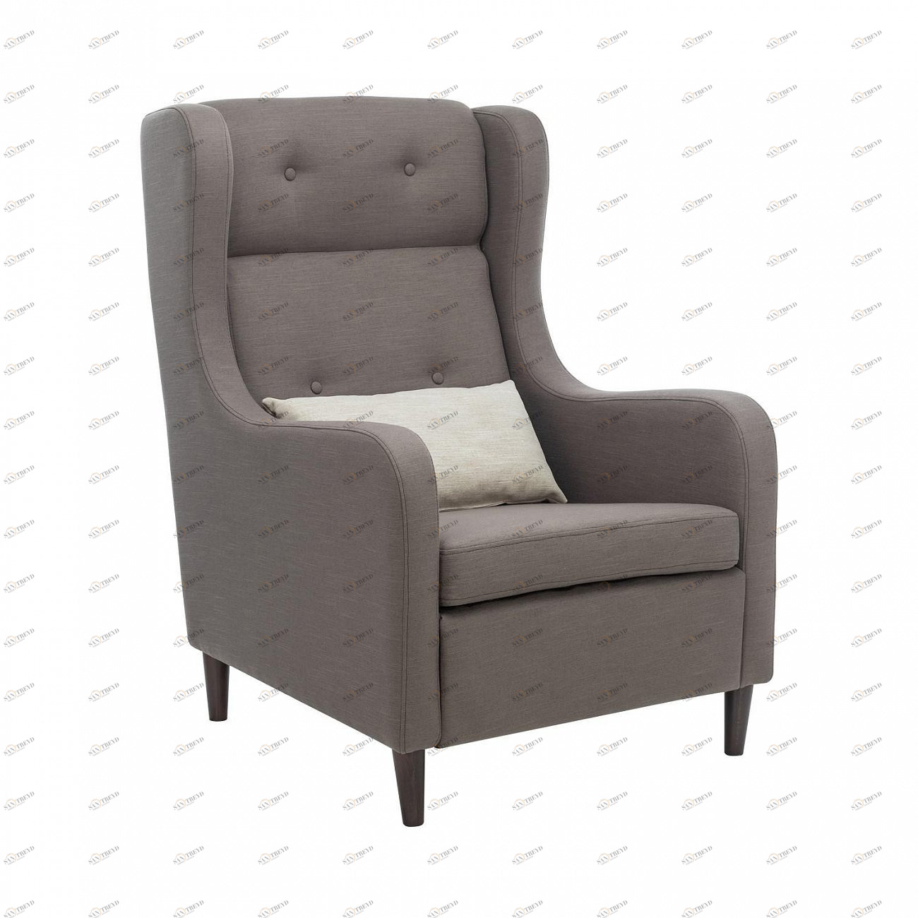 Кресло мягкое с ушами венге Leset "Галант" Melva 20 IMPEX ДИЗАЙНЕРСКИЕ 00-3967060 Коричневый 