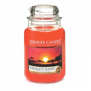 Свеча большая в стеклянной банке "Закат в Серенгети" 623 гр 110-150 часов YANKEE CANDLE  267818 Оранжевый