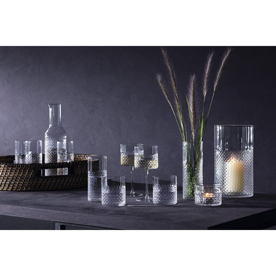 Ваза стеклянная прозрачная 40 см Wicker LSA INTERNATIONAL - 00-3894925 Прозрачный  - Вид №1