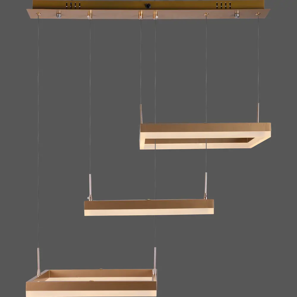 Люстра потолочная светодиодная диммируемая Ritter Rivo 52089 8 с д/у 106 Вт 31 м² 2700К-6500К цвет белый/золотой 84339638 STLM-2198847  - Вид №1