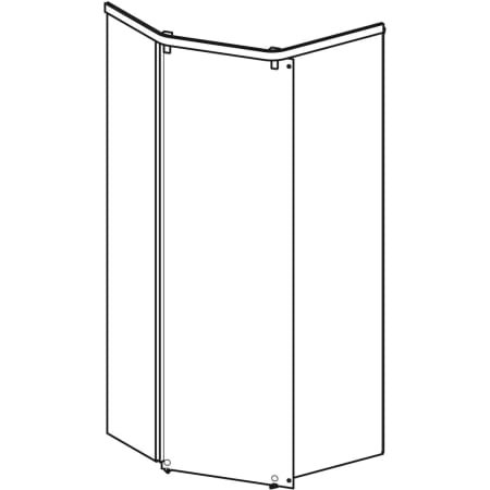 558.208.00.1 Пятиугольный передний элемент Porsgrund Showerama 10-5 Geberit  - Вид №1