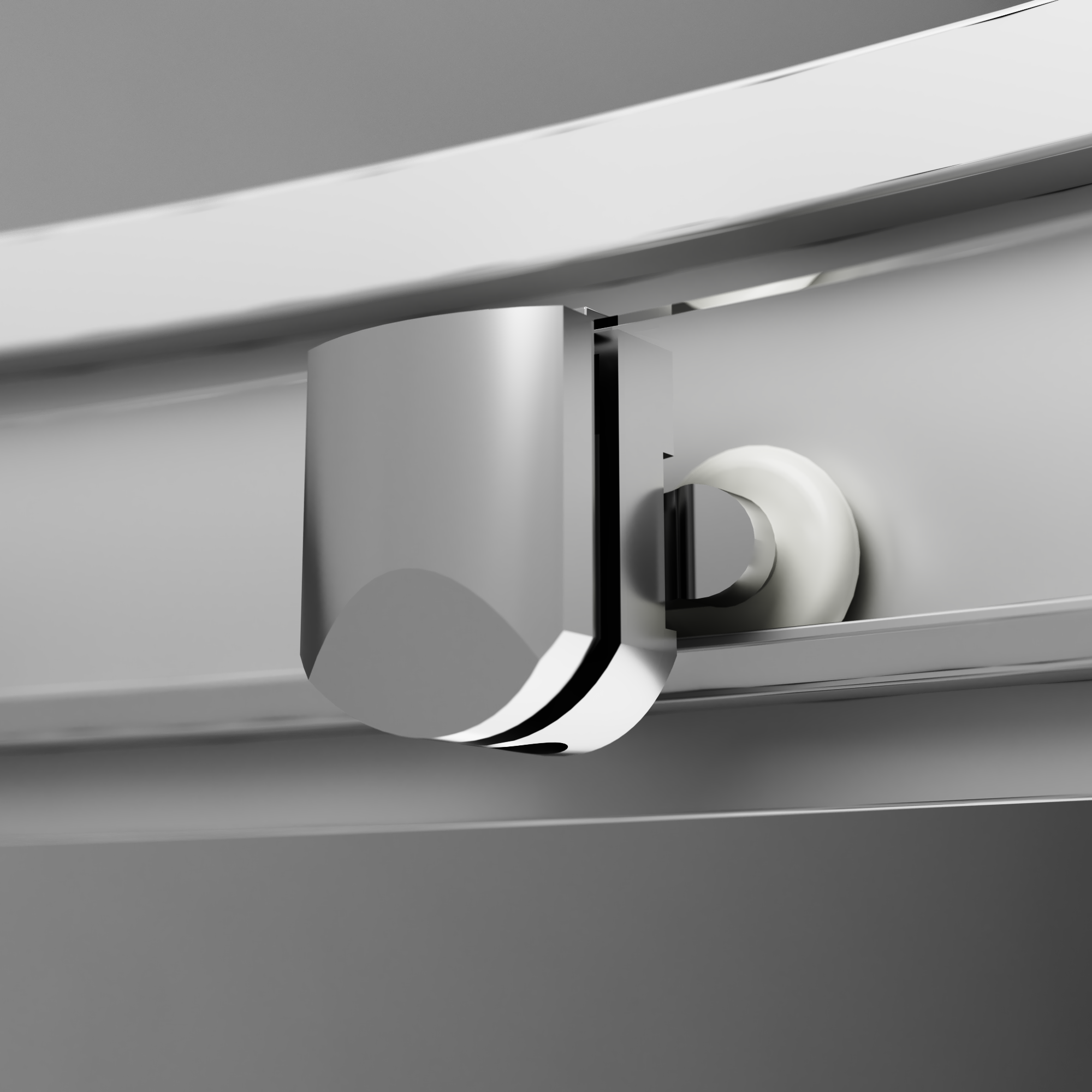 W90G-401-080WT душевое ограждение 80х80 стекло прозрачное профиль матовое серебро без поддона AM.PM Gem - Вид №4