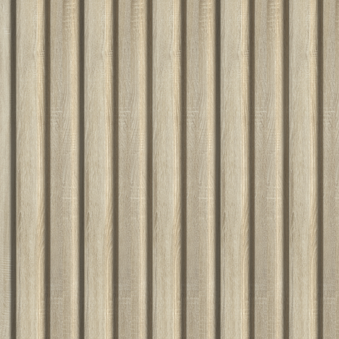 Панель Стеновая Реечная МДФ Stella Beats Standart Дуб Сонома 2700x119x16 (4шт.упак.) STSR-221 - Вид №1