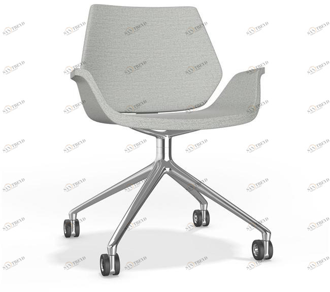 Casala Вращающееся кресло на козелке из ткани на колесиках Centuro vi 1965/10-11