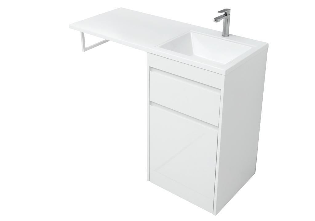 Тумба с раковиной Aquanet Токио 110 R белый (напольная, 1 ящик) 0023928900235498 - Вид №10