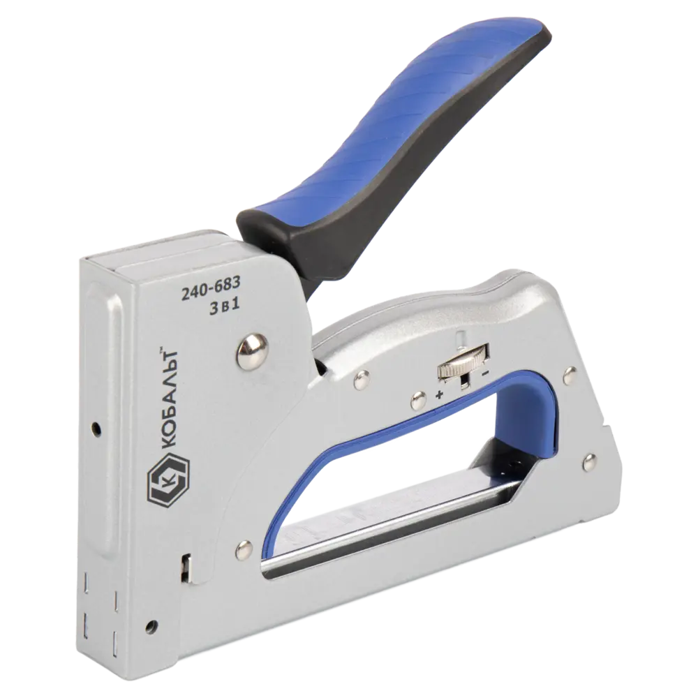 Степлер Кобальт 3 в 1 для скоб и гвоздей 89374071 STLM-1456362