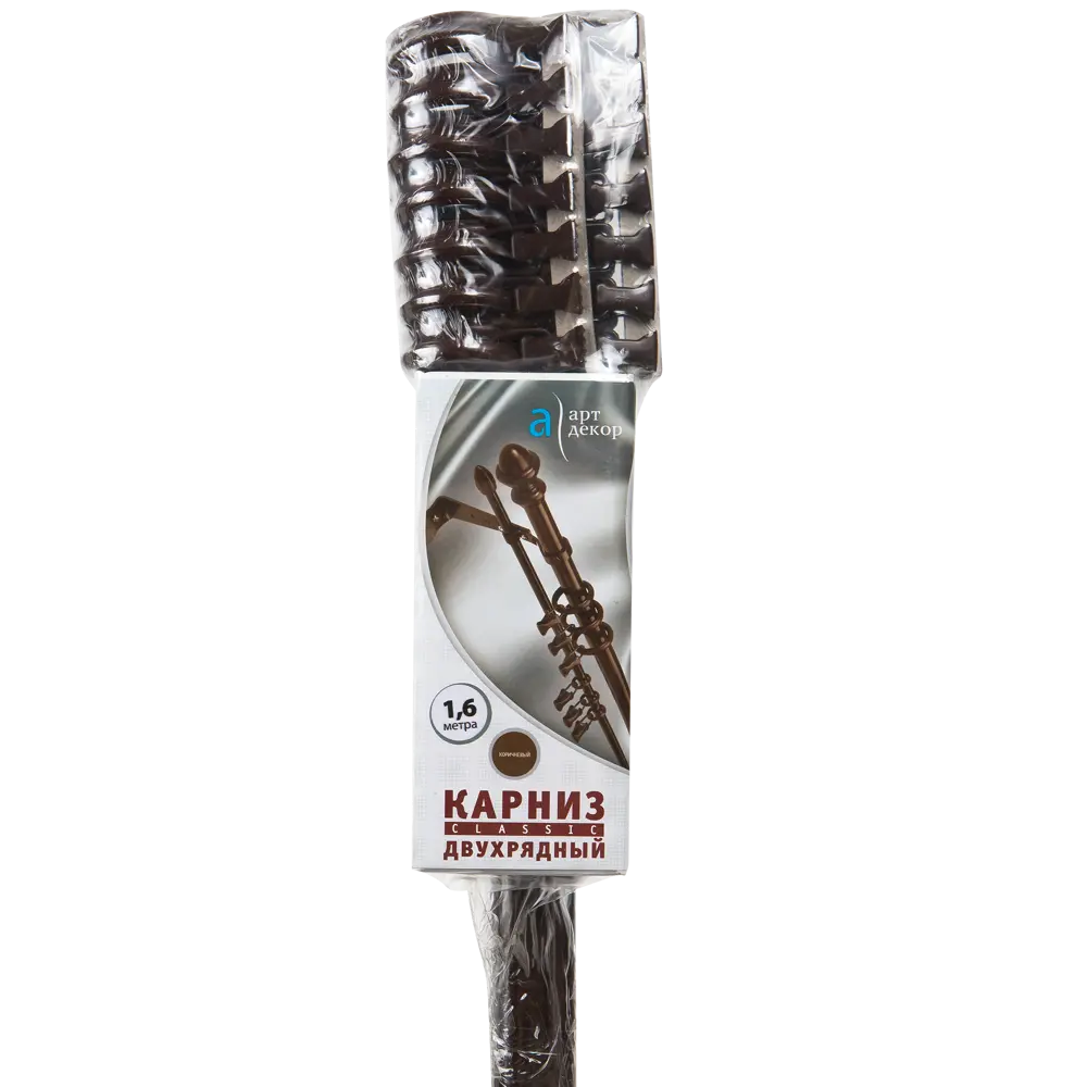 Карниз двухрядный Classic 160 см металл цвет коричневый АРТ-ДЕКОР STLM-2157533 - Вид №2