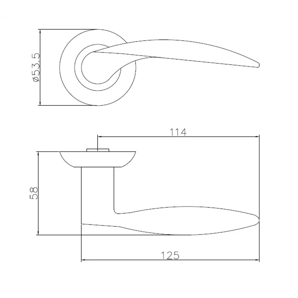 Дверная ручка EDSON EDS-13-Z01 с автовозвратом в матовом хроме 82677950 STLM-0033859 - Вид №4