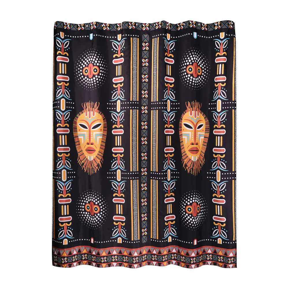 Штора для ванной Moroshka Bantu 180x200 см полиэстер цвет черный STLM-2124254 - Вид №2