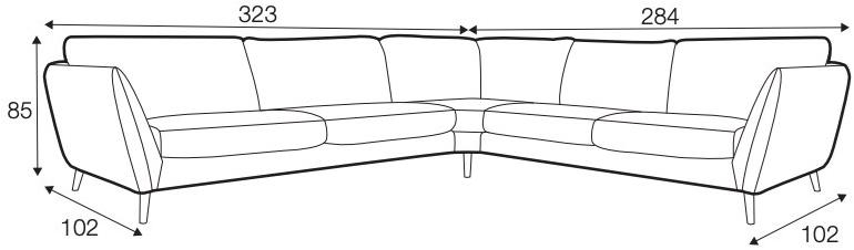Sits 5-местный угловой диван обитый бархатом Stella sun-id-1420103 - Вид №2