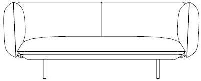 TRIBÙ 2-местный тканевый садовый диван Senja sun-id-1423271 - Вид №4
