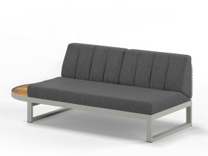 Модульный тканевый диван с 2-местный журнальный столик