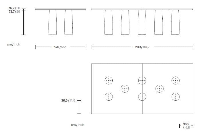 Прямоугольный обеденный стол из тикового дерева Kettal колоннада ARCH-00111675 - Вид №2
