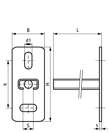 6607230 Монтажные профиля BIS RapidRail® Консоли стеновые из нерж. стали монтаж к стене или перекрытию WALRAVEN  - Вид №1
