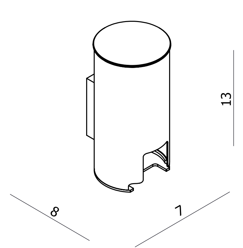 70128 Контейнер подвесной цвет хром LANGBERGER ALSTER - Вид №2